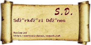 Sárközi Dénes névjegykártya